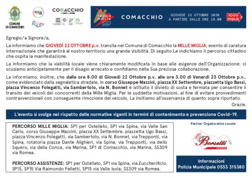 MILLE MIGLIA A COMACCHIO 2020